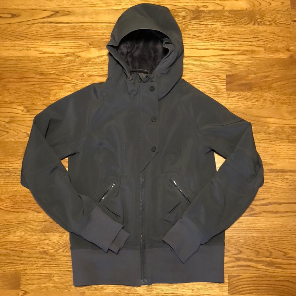 Lululemon fleece-lined rain jacket